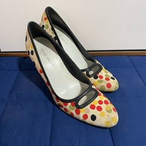 Multi colored Polk dot Nine West heels